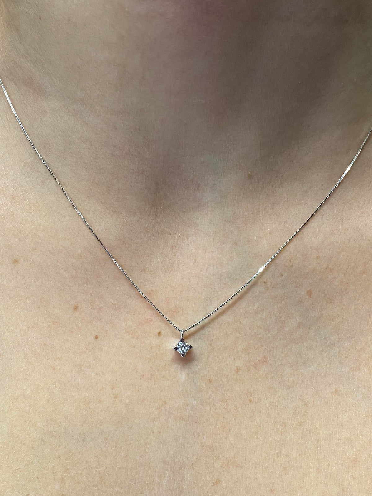 Collana Punto Luce PG Gioielli con Diamante Ct. 0.10