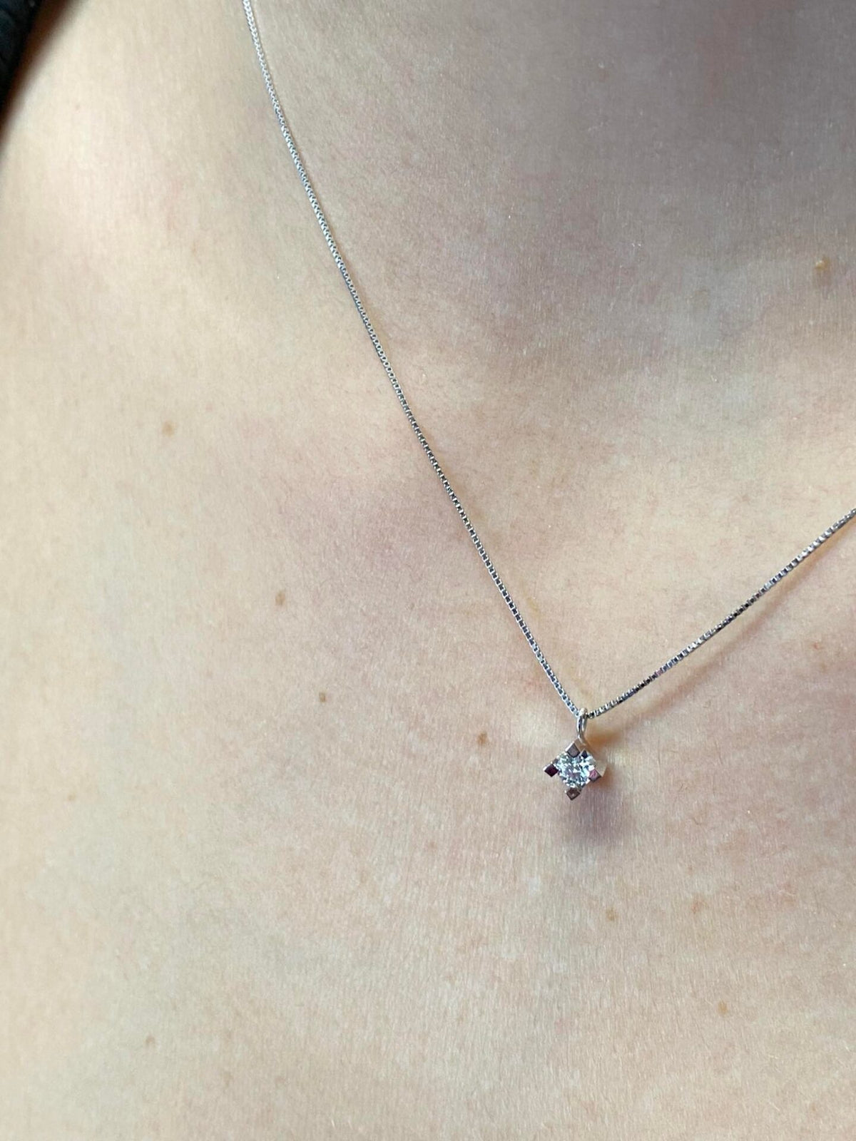 Collana Punto Luce PG Gioielli con Diamante Ct. 0.08