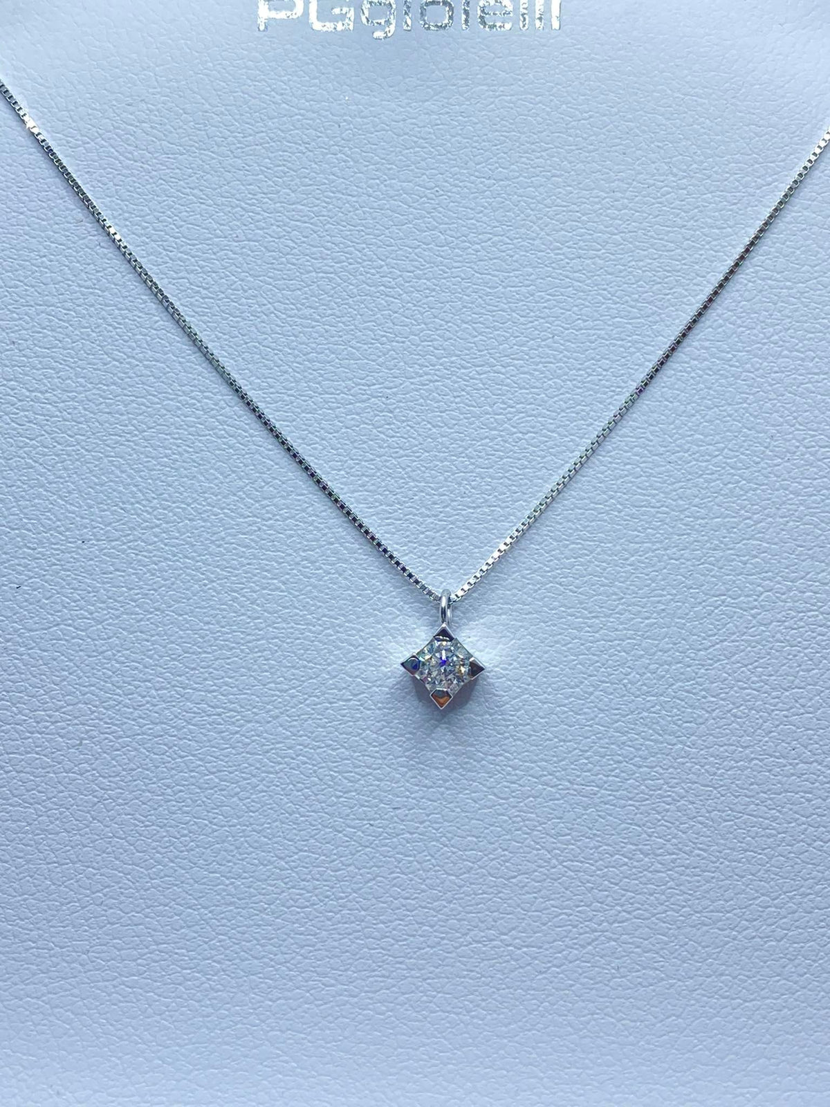 Collana Punto Luce PG Gioielli con Diamante Ct. 0.13