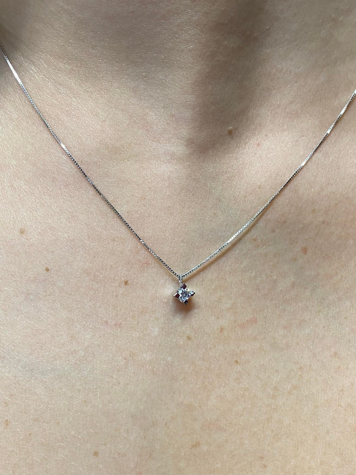 Collana Punto Luce PG Gioielli con Diamante Ct. 0.08