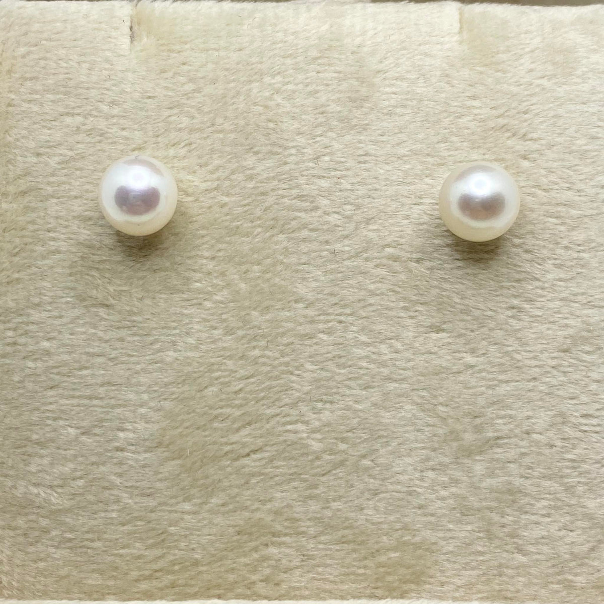 Orecchini Donna Oro 18KT con Perle Naturali mm 7-7,5
