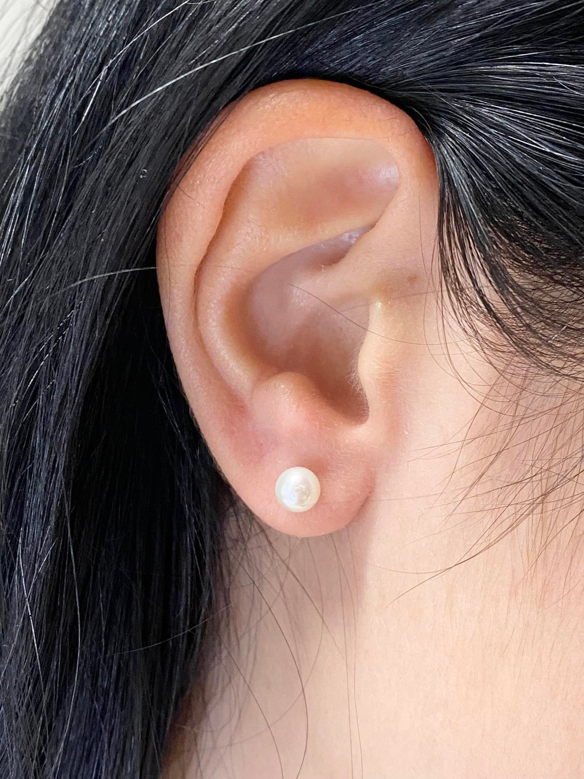 Orecchini Donna Oro 18KT con Perle Naturali mm 5-5,5