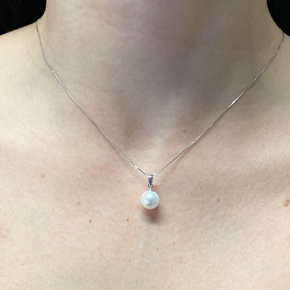 Collana Donna Oro 18KT con Perla Naturale mm 7,5-8