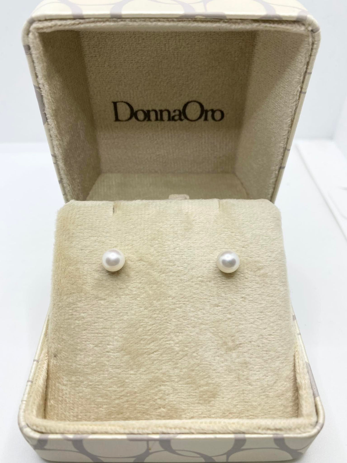 Orecchini Donna Oro 18KT con Perle Naturali mm 6-6,5