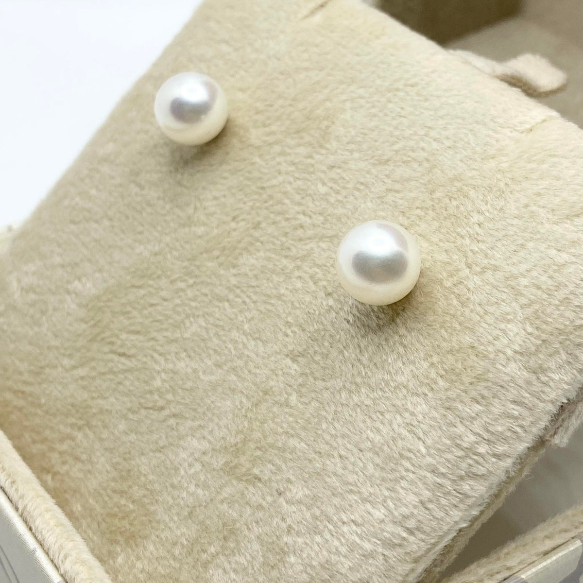 Orecchini Donna Oro 18KT con Perle Naturali mm 7,5-8