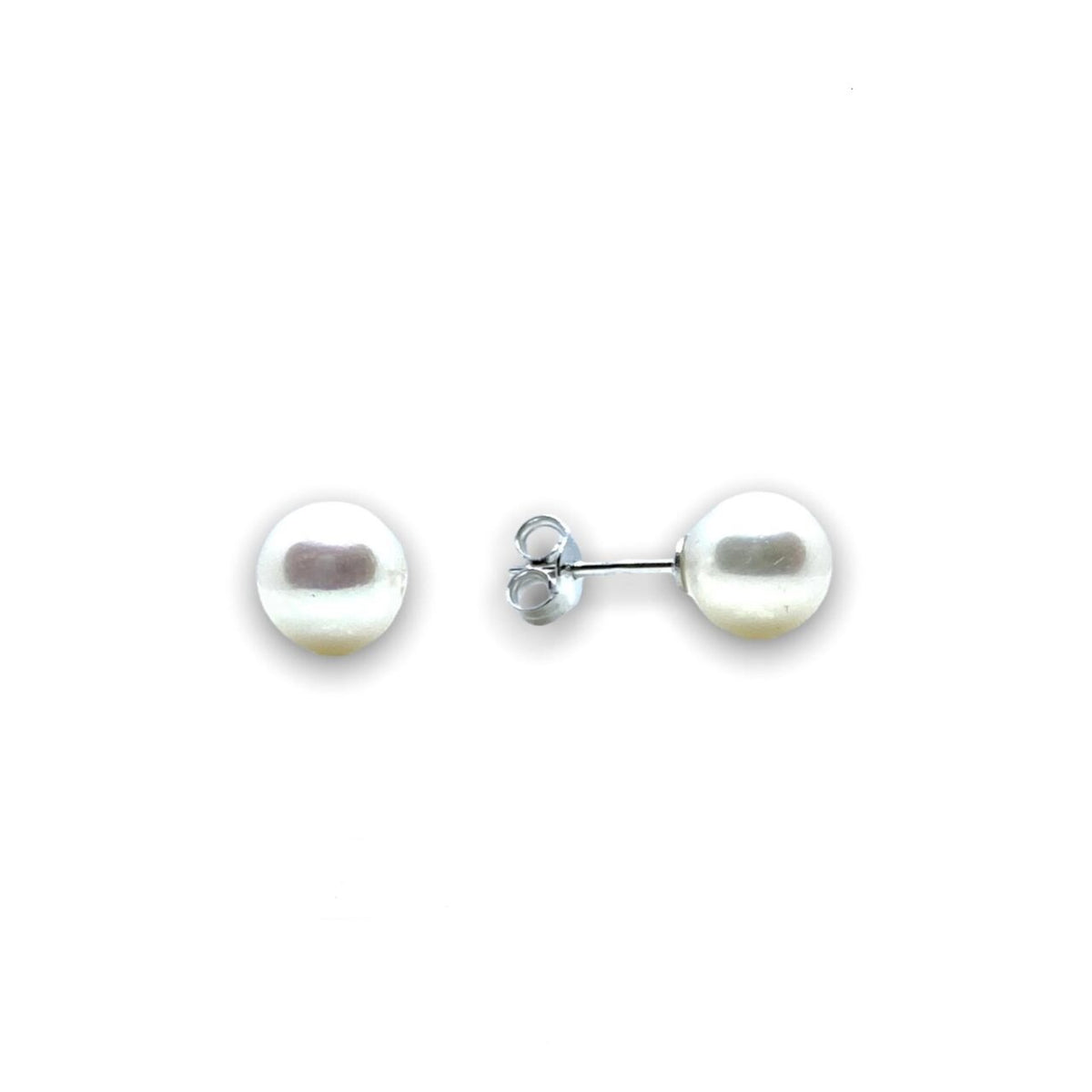 Orecchini Donna Oro 18KT con Perle Naturali mm 7-7,5