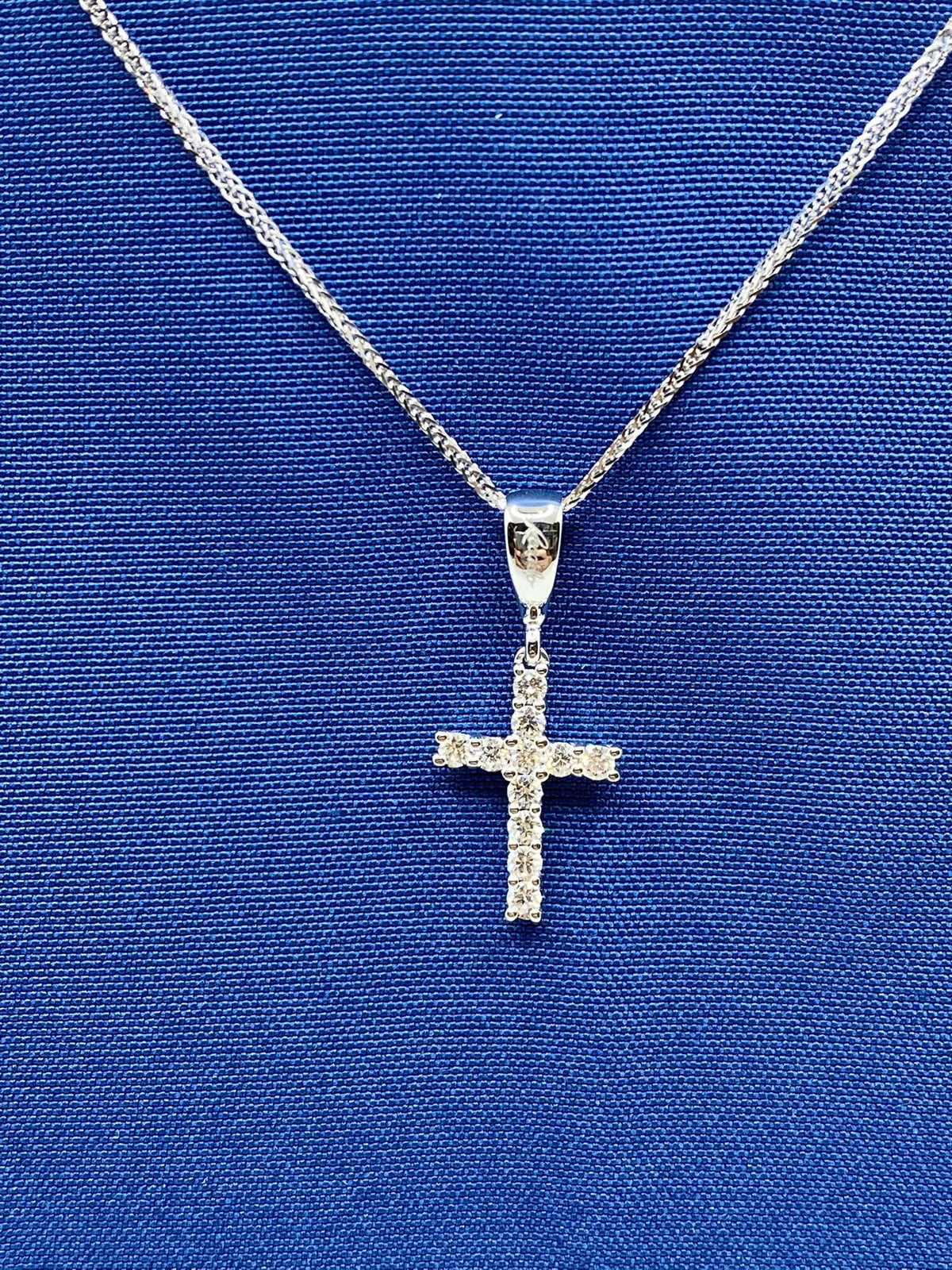Collana Recarlo Con Croce in Oro 18KT 18KT e Diamanti Ct. 0,21