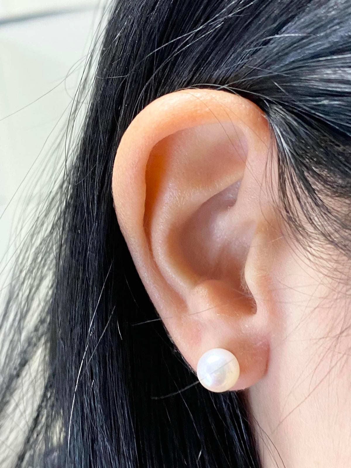 Orecchini Donna Oro 18KT con Perle Naturali mm 7,5-8