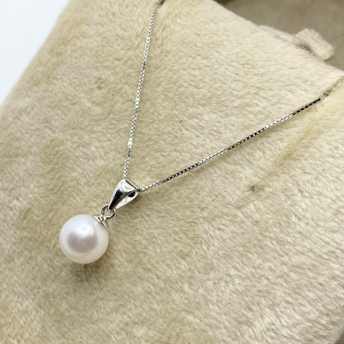 Collana Donna Oro 18KT con Perla Naturale mm 7-7,5
