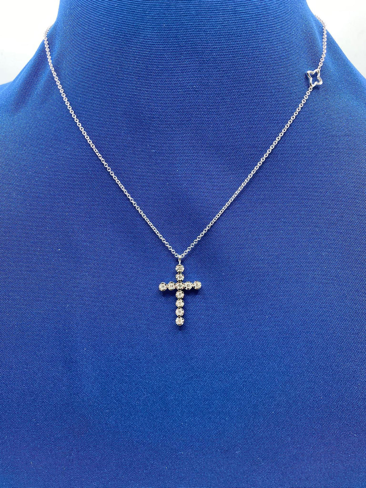 Collana Recarlo Con Croce in Oro 18KT 18KT e Diamanti Ct. 0,18