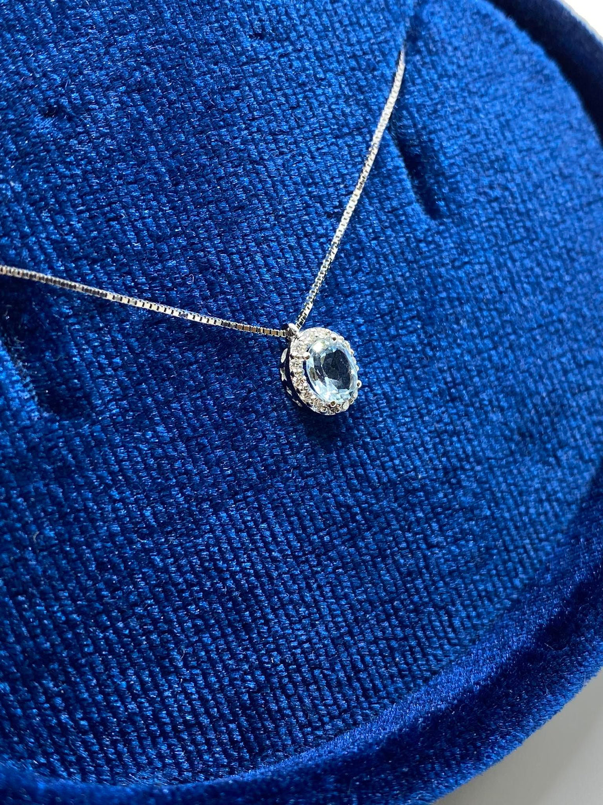 Collana Donna Recarlo Iris con Diamanti e Acquamarina