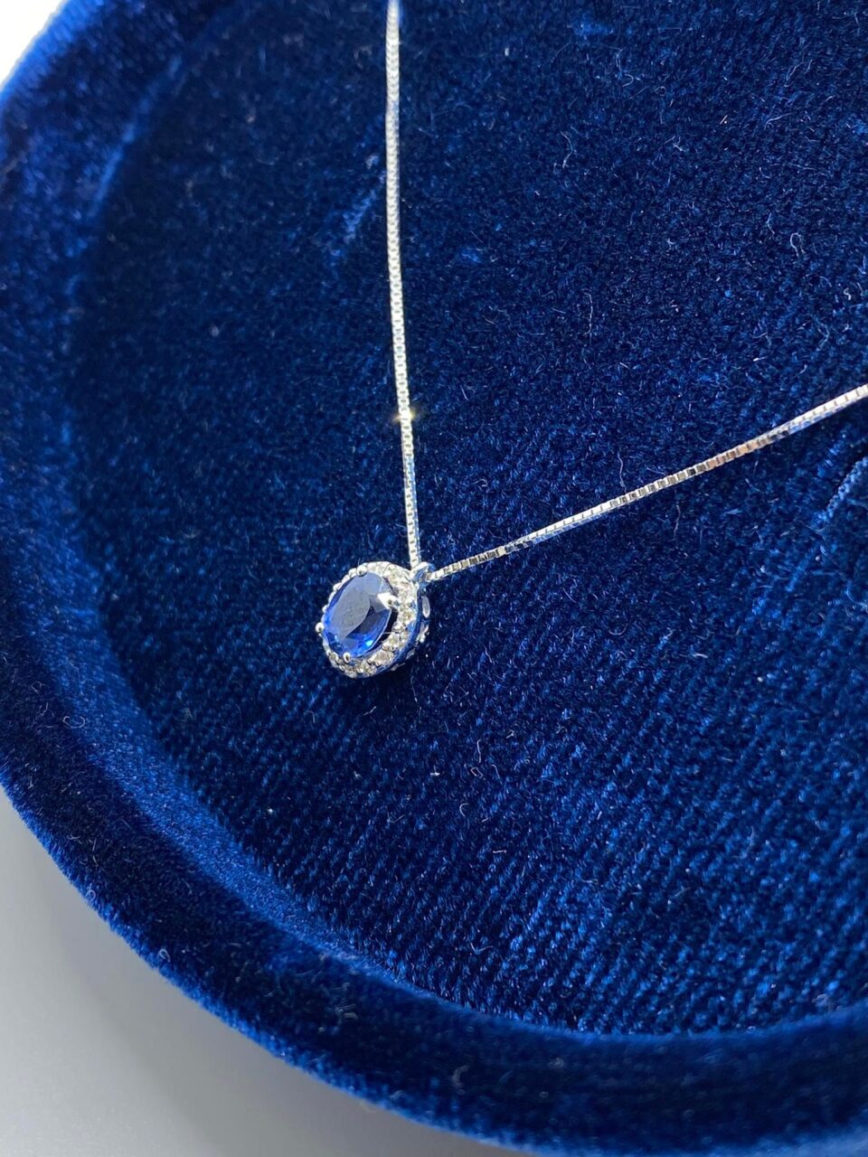 Collana Donna Recarlo Iris con Diamanti e Zaffiro
