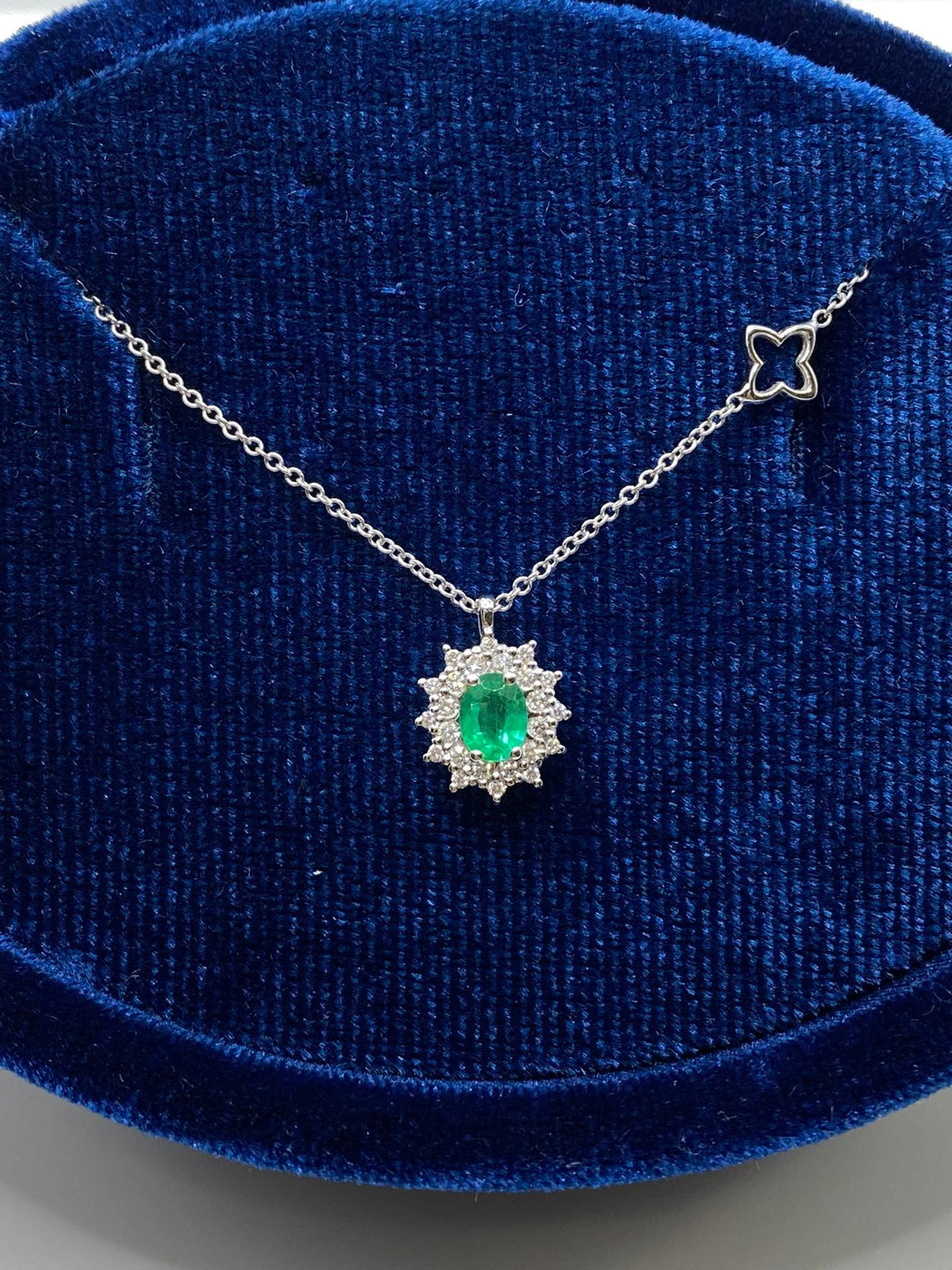 Collana Donna Recarlo con Smeraldo e Diamanti