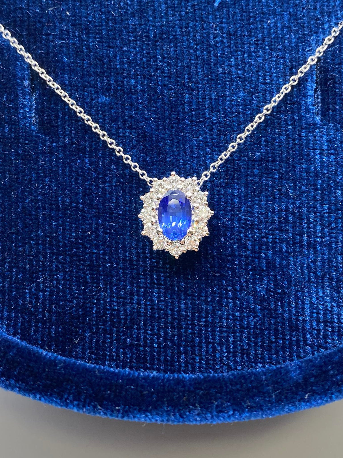 Collana Donna Recarlo con Zaffiro e Diamanti