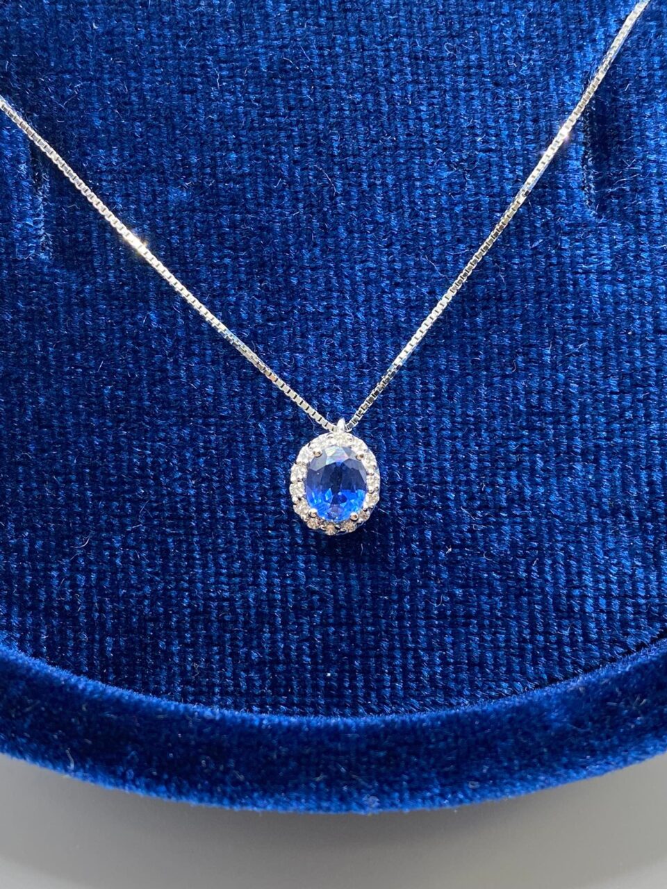Collana Donna Recarlo Iris con Diamanti e Zaffiro