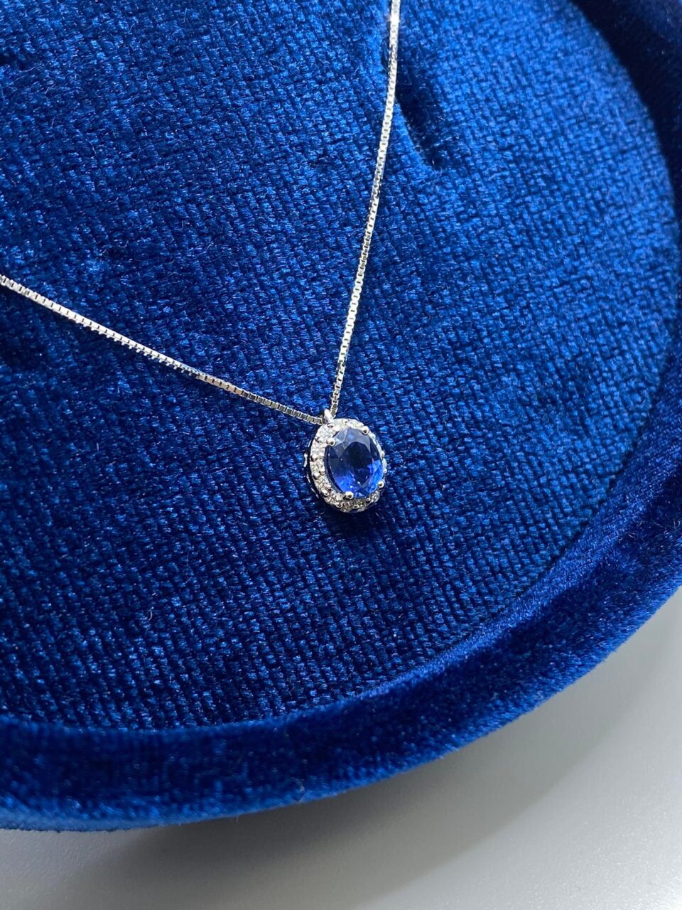Collana Donna Recarlo Iris con Diamanti e Zaffiro