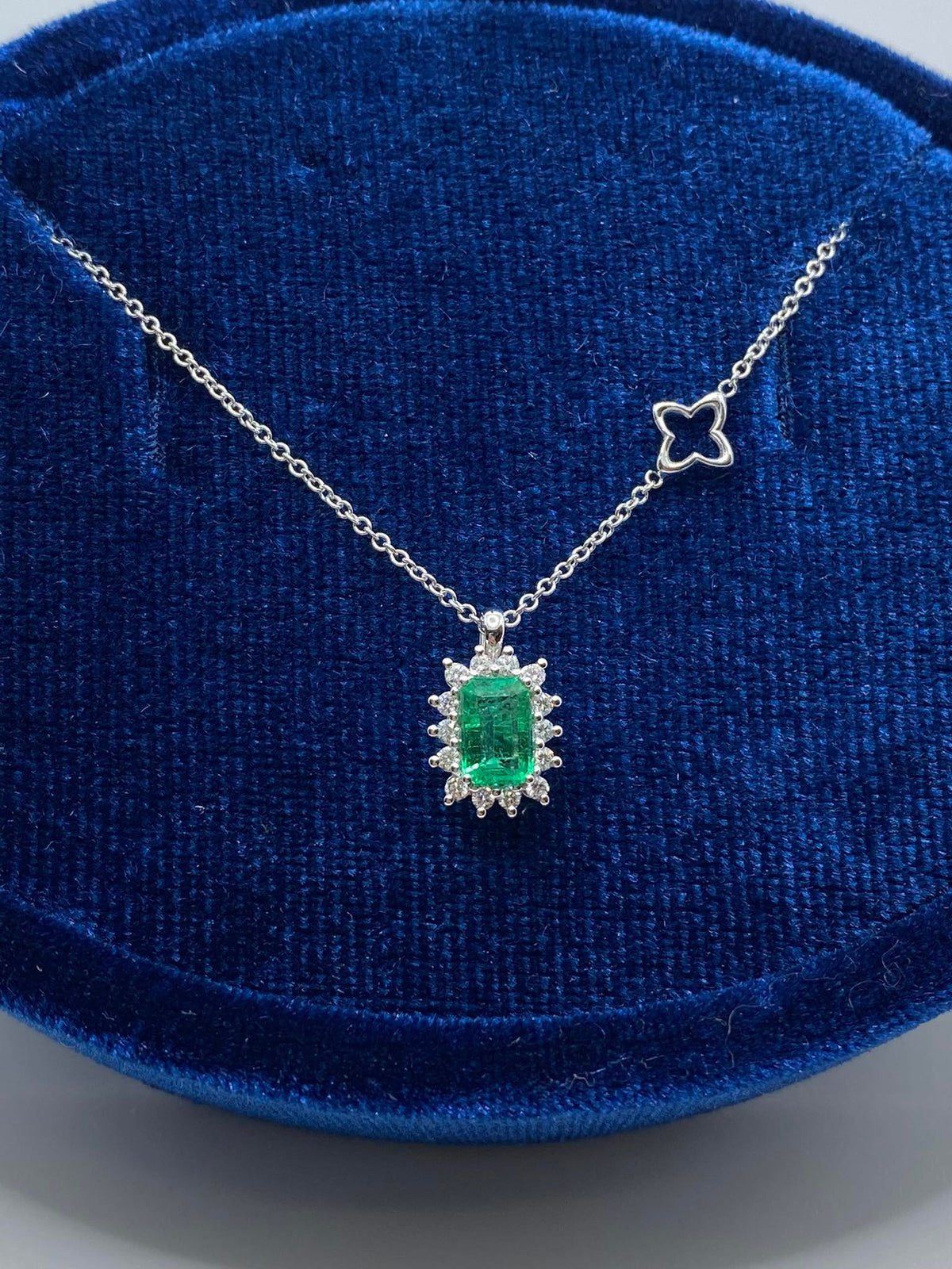 Collana Donna Recarlo con Smeraldo e Diamanti