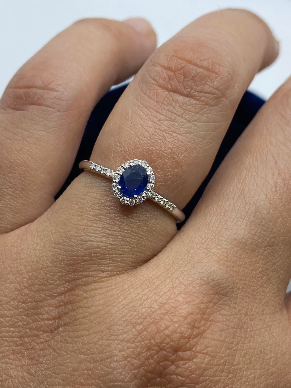 Anello Donna Recarlo Iris con Zaffiro e Diamanti