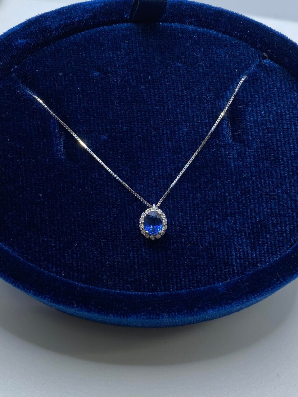 Collana Donna Recarlo Iris con Diamanti e Zaffiro