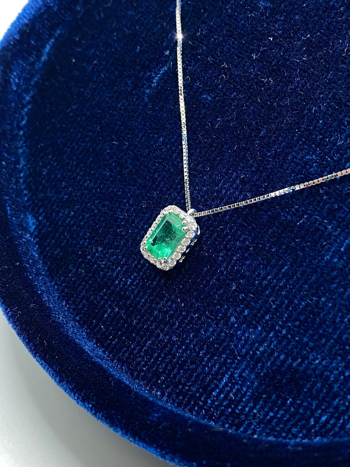 Collana Donna Recarlo con Smeraldo e Diamanti
