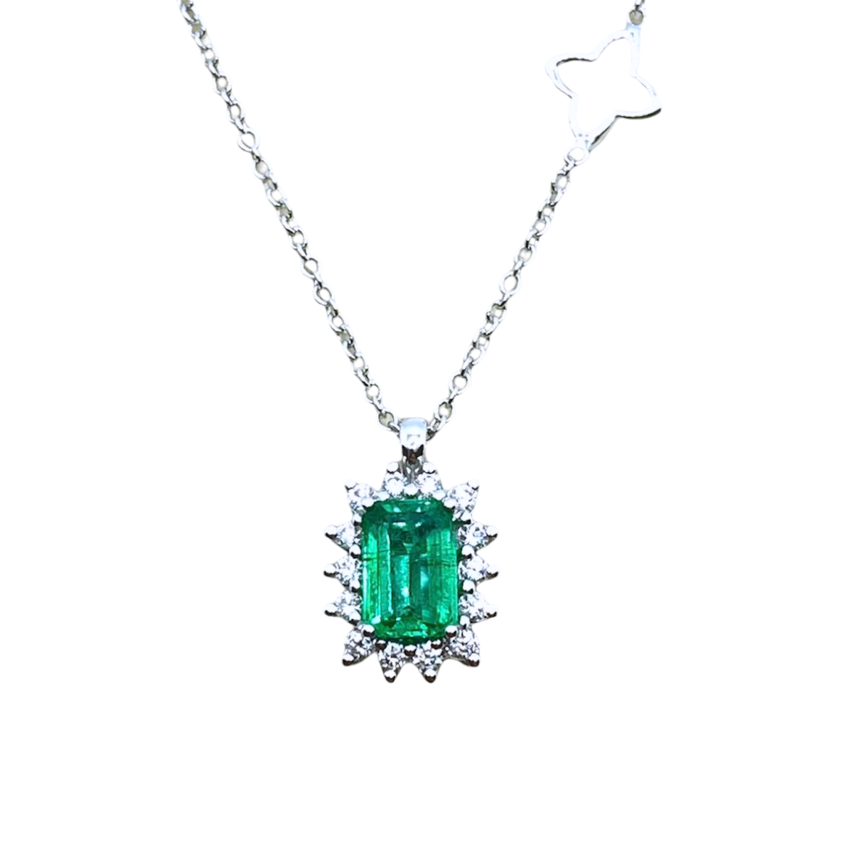 Collana Donna Recarlo con Smeraldo e Diamanti