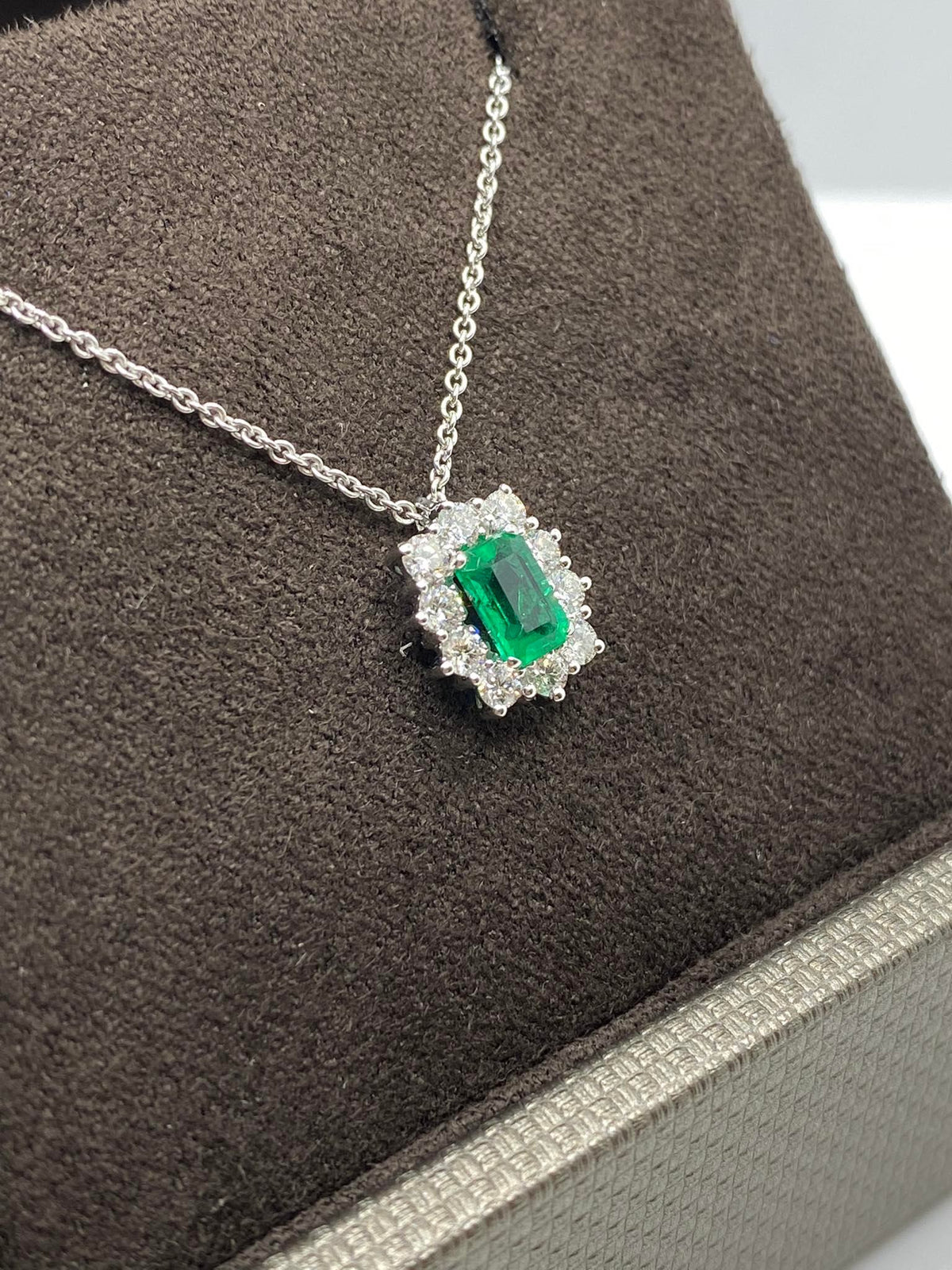 Collana Donna Crivelli con Smeraldo e Diamanti
