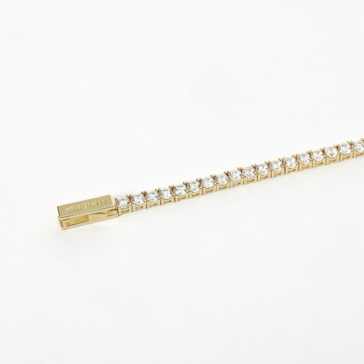 Bracciale Donna Tennis Mabina con in Argento Dorato - 533558