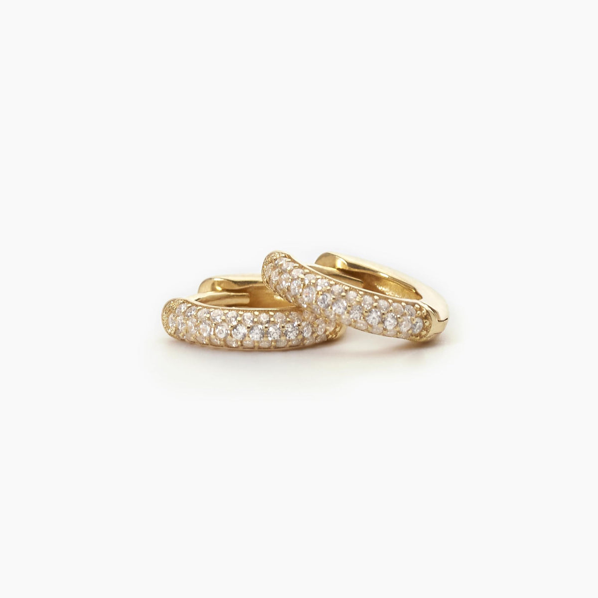 Orecchini Donna Mabina a Cerchio in Argento Dorato con Zirconi - 563520