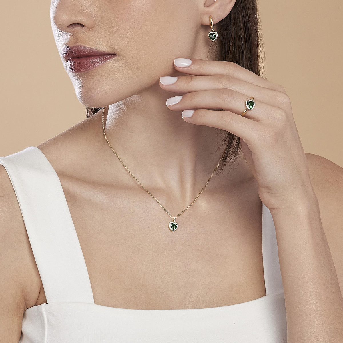 Orecchini Donna Mabina in Argento Dorato con Cuore - 563513