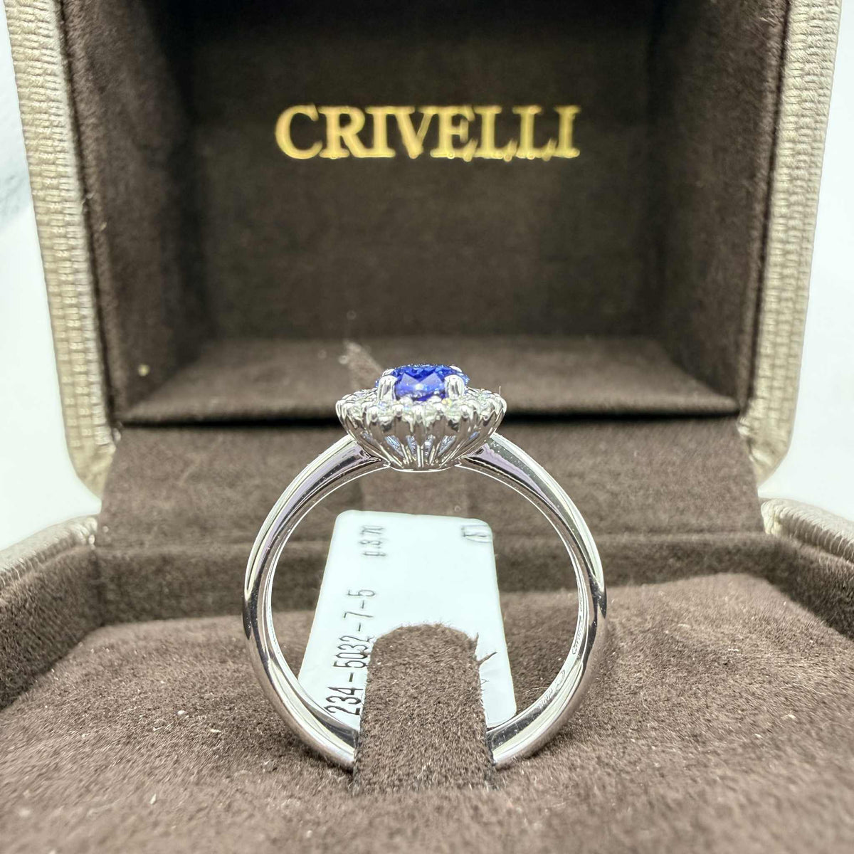 Anello Donna Crivelli con Zaffiro 0,92 e Diamanti