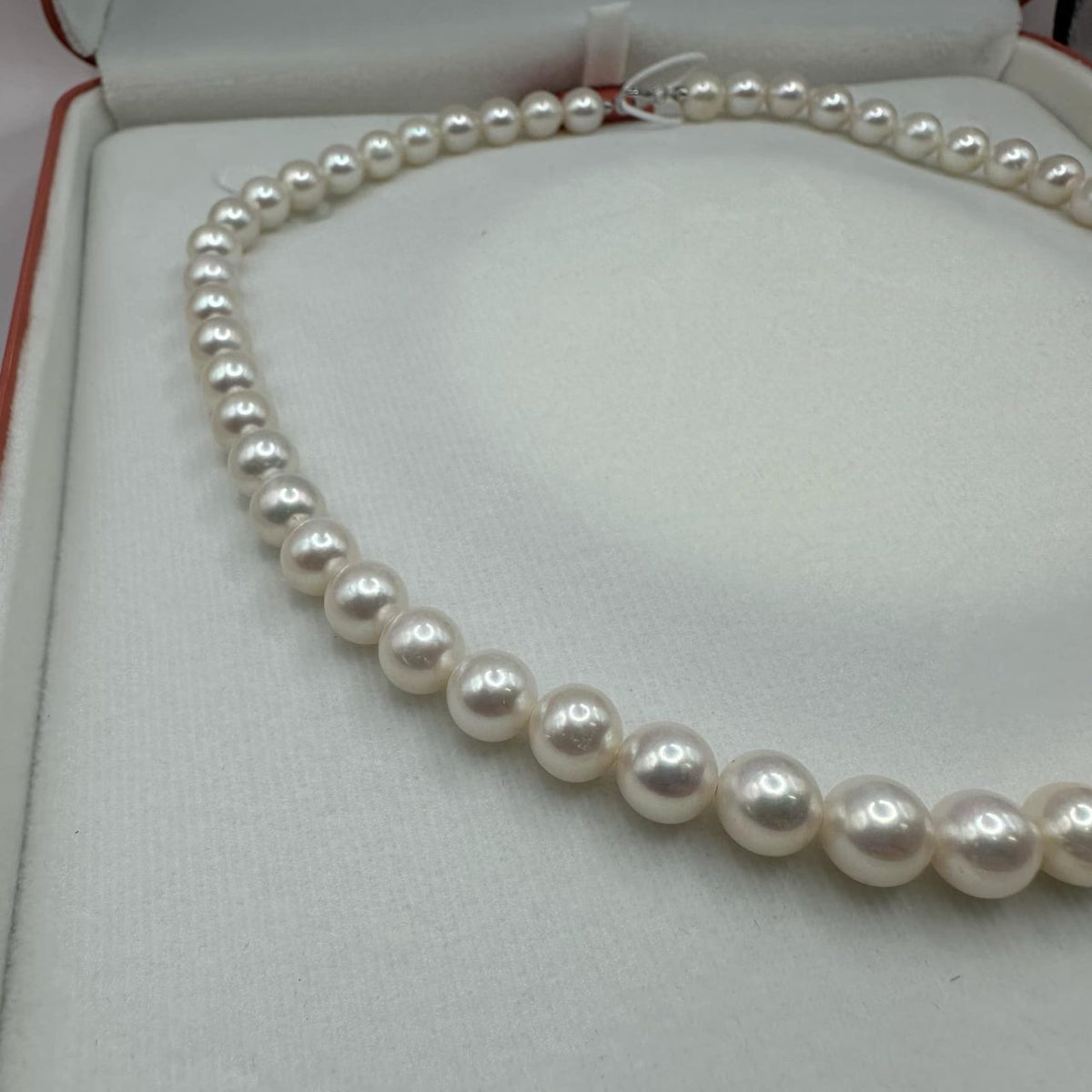 Collana Donna Oro 18KT con Perle Naturali mm 7,5-8