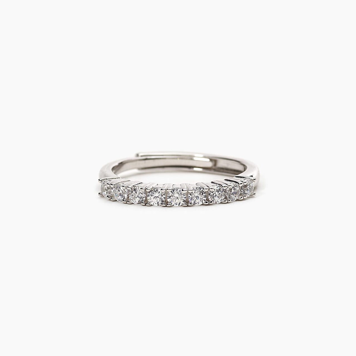 Anello Veretta a 9 Mabina in Argento e Zircone