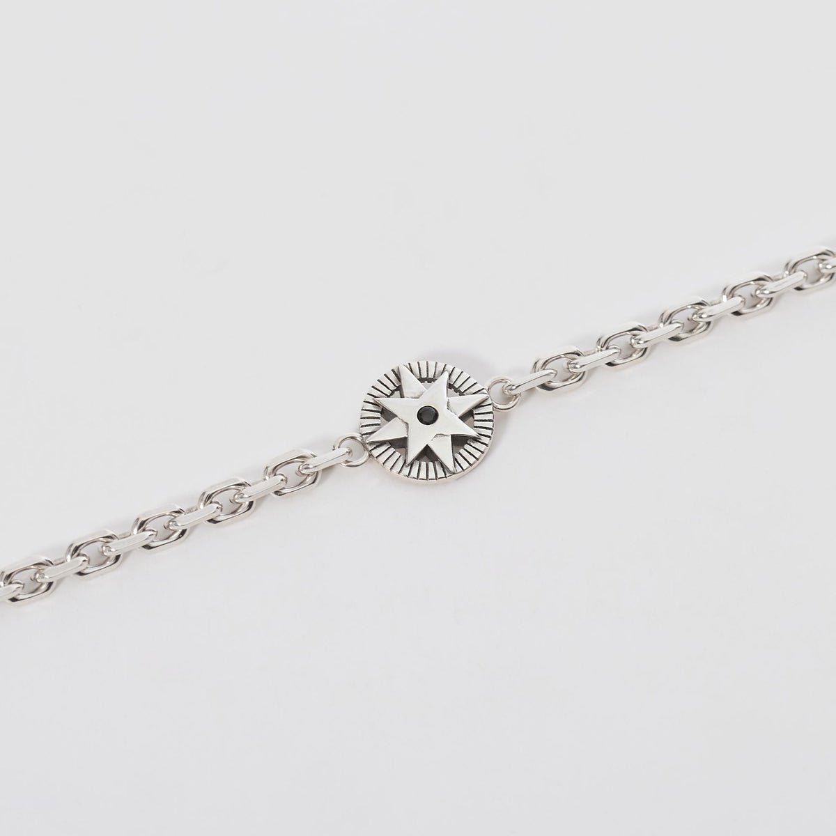 Bracciale Uomo Mabina in Argento e Rosa Dei Venti