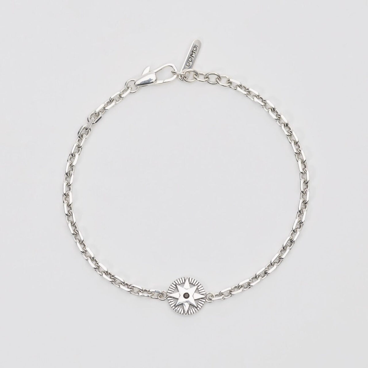 Bracciale Uomo Mabina in Argento e Rosa Dei Venti