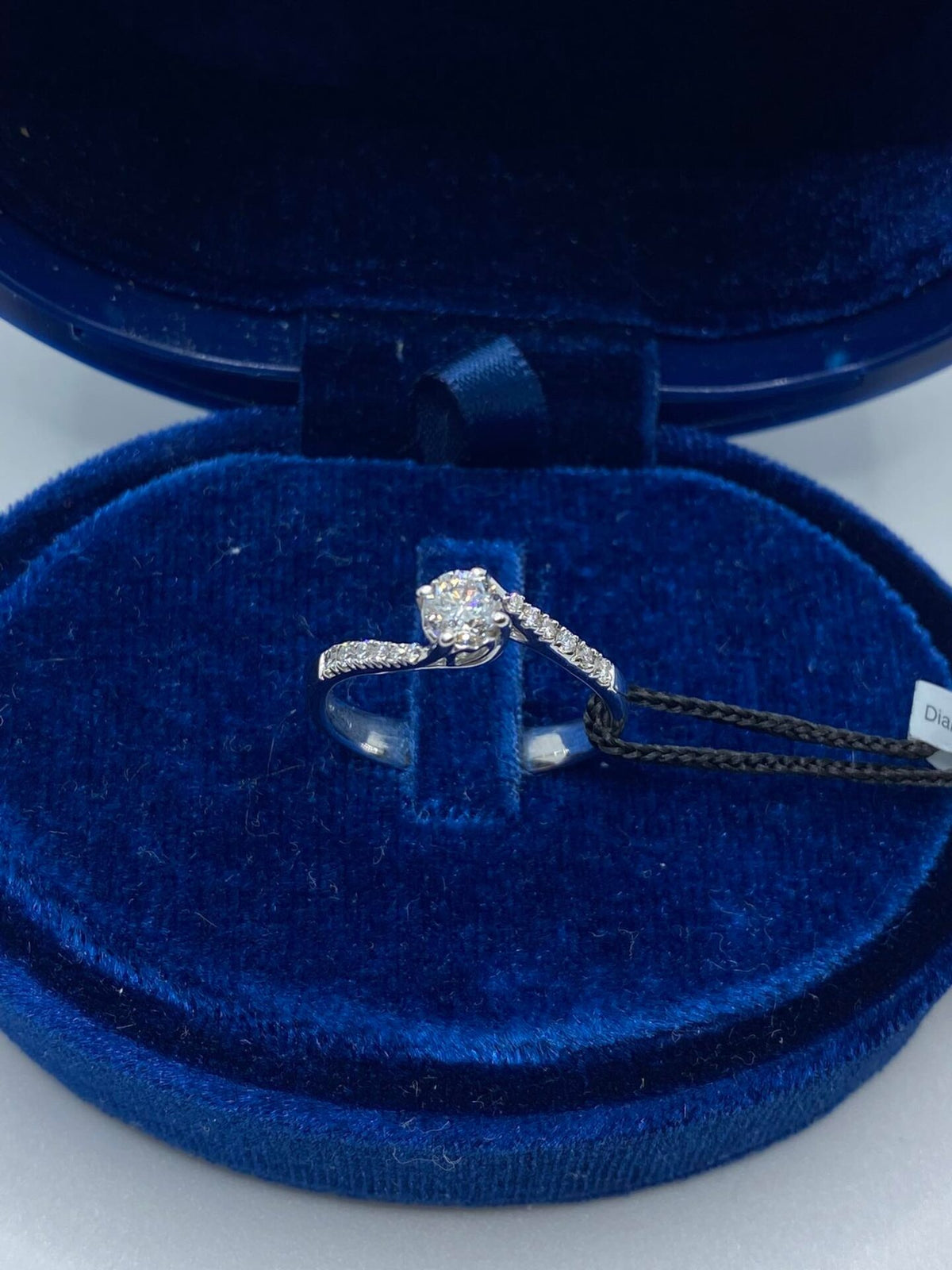 Anello Recarlo Solitario Anniversary con Diamanti Ct. 0.46