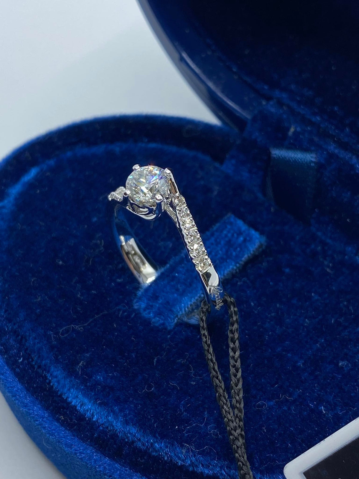 Anello Recarlo Solitario Anniversary con Diamanti Ct. 0,64