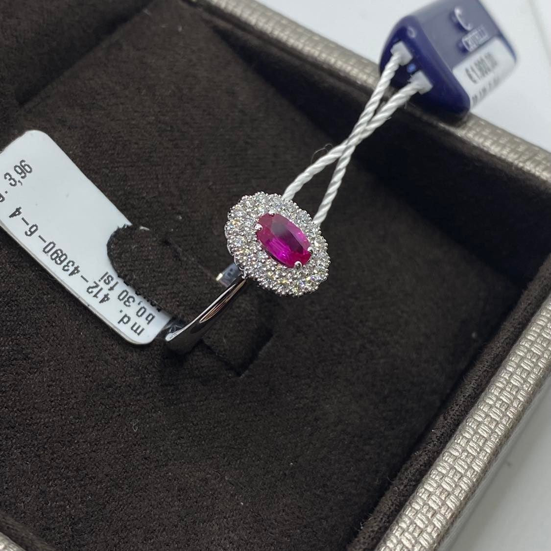 Anello Donna Crivelli con Diamanti e Rubino Ct. 0.51