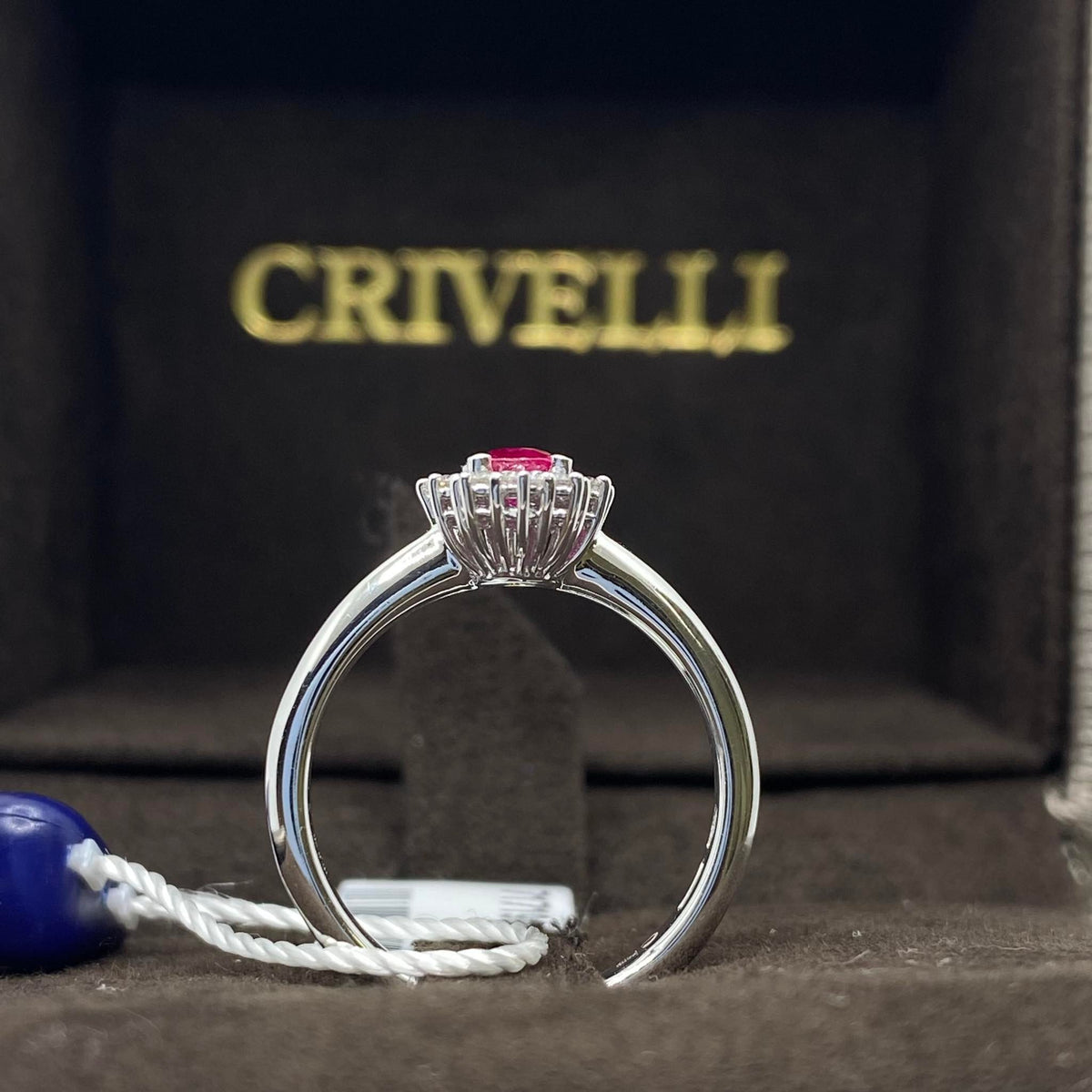 Anello Donna Crivelli con Diamanti e Rubino Ct. 0.53