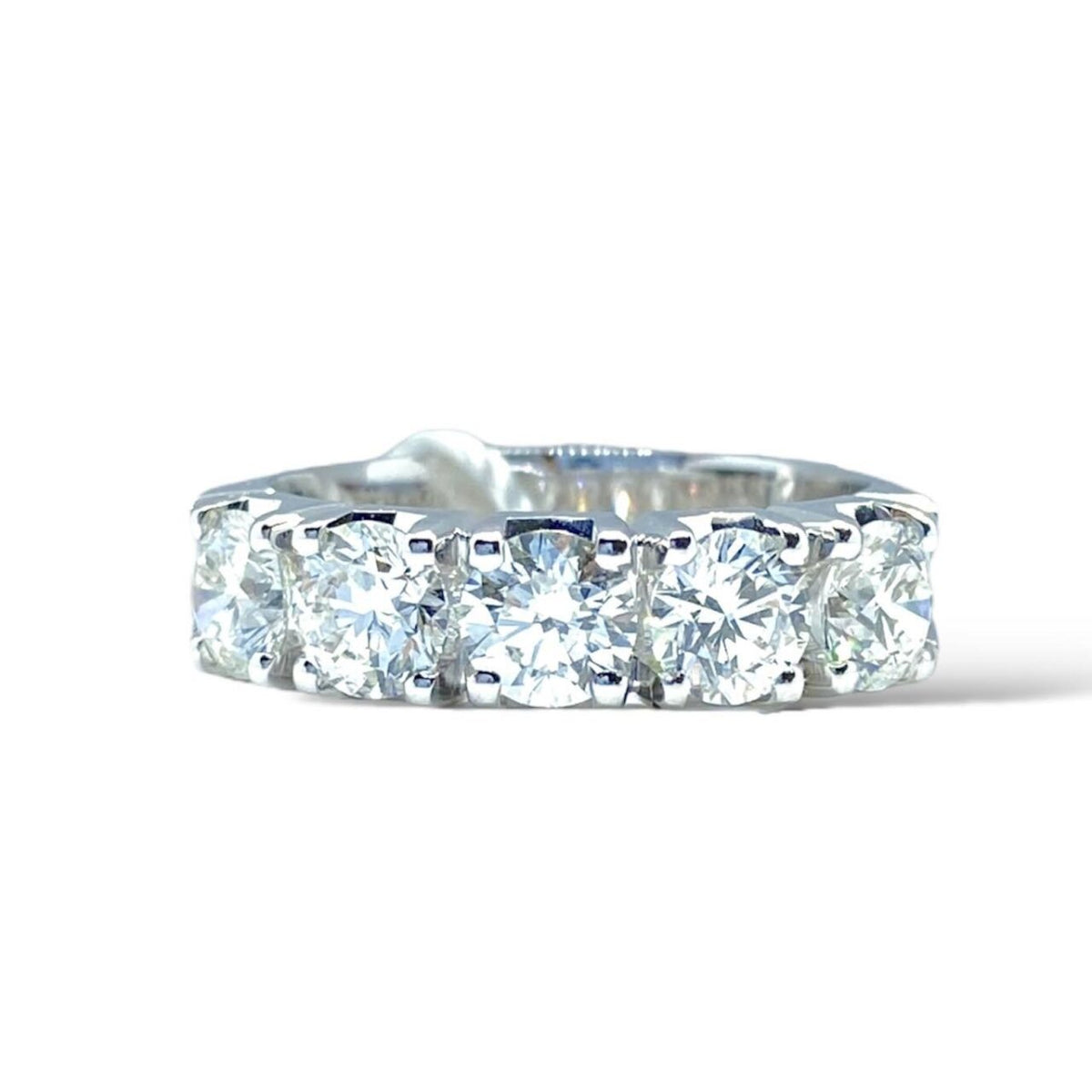Anello Crivelli Veretta a 5 Pietre in Oro 18KT 18KT e Diamanti Ct 2.00