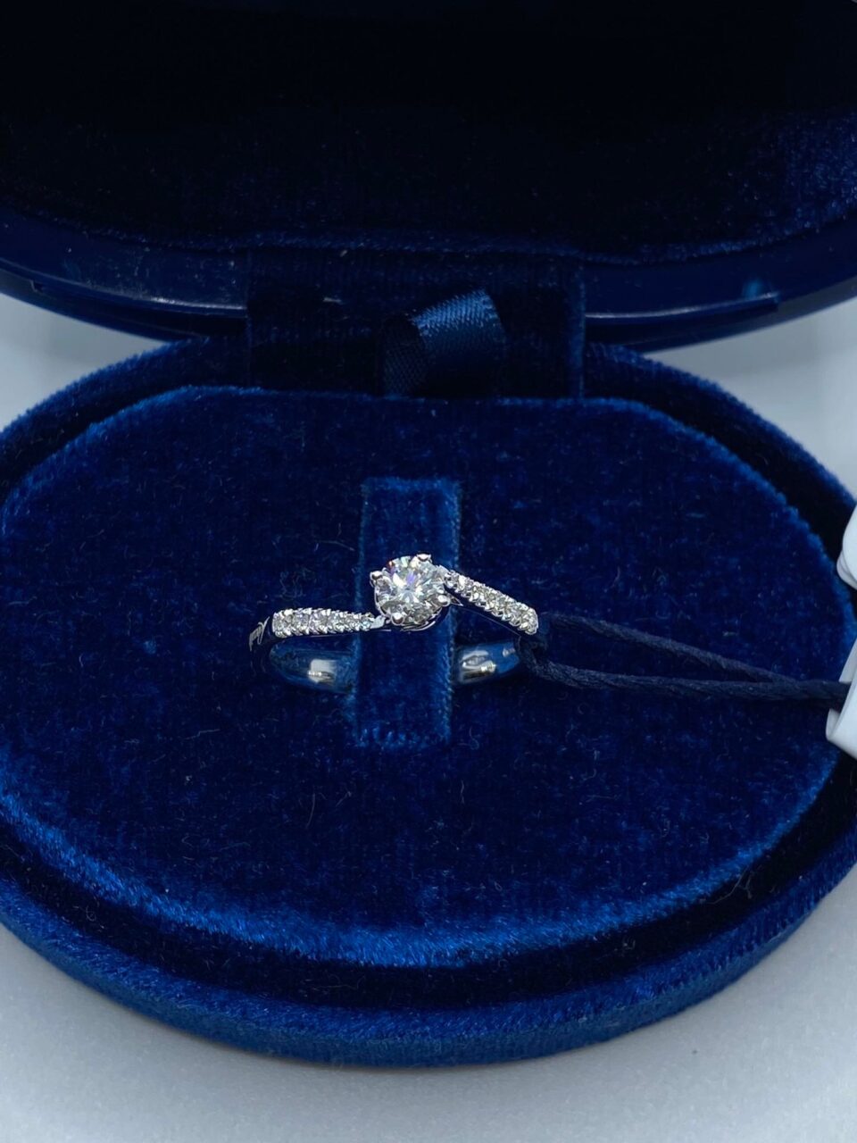 Anello Recarlo Solitario Anniversary con Diamanti Ct. 0.40