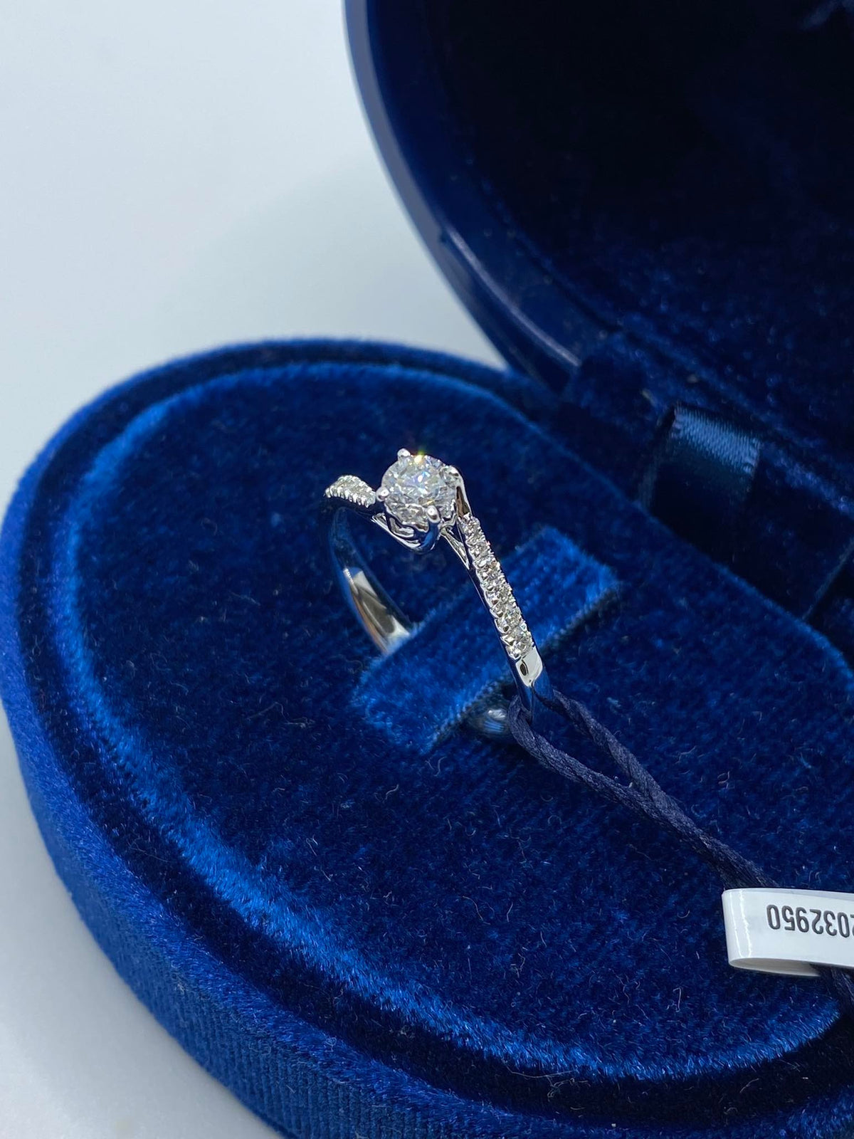 Anello Recarlo Solitario Anniversary con Diamanti Ct. 0.40