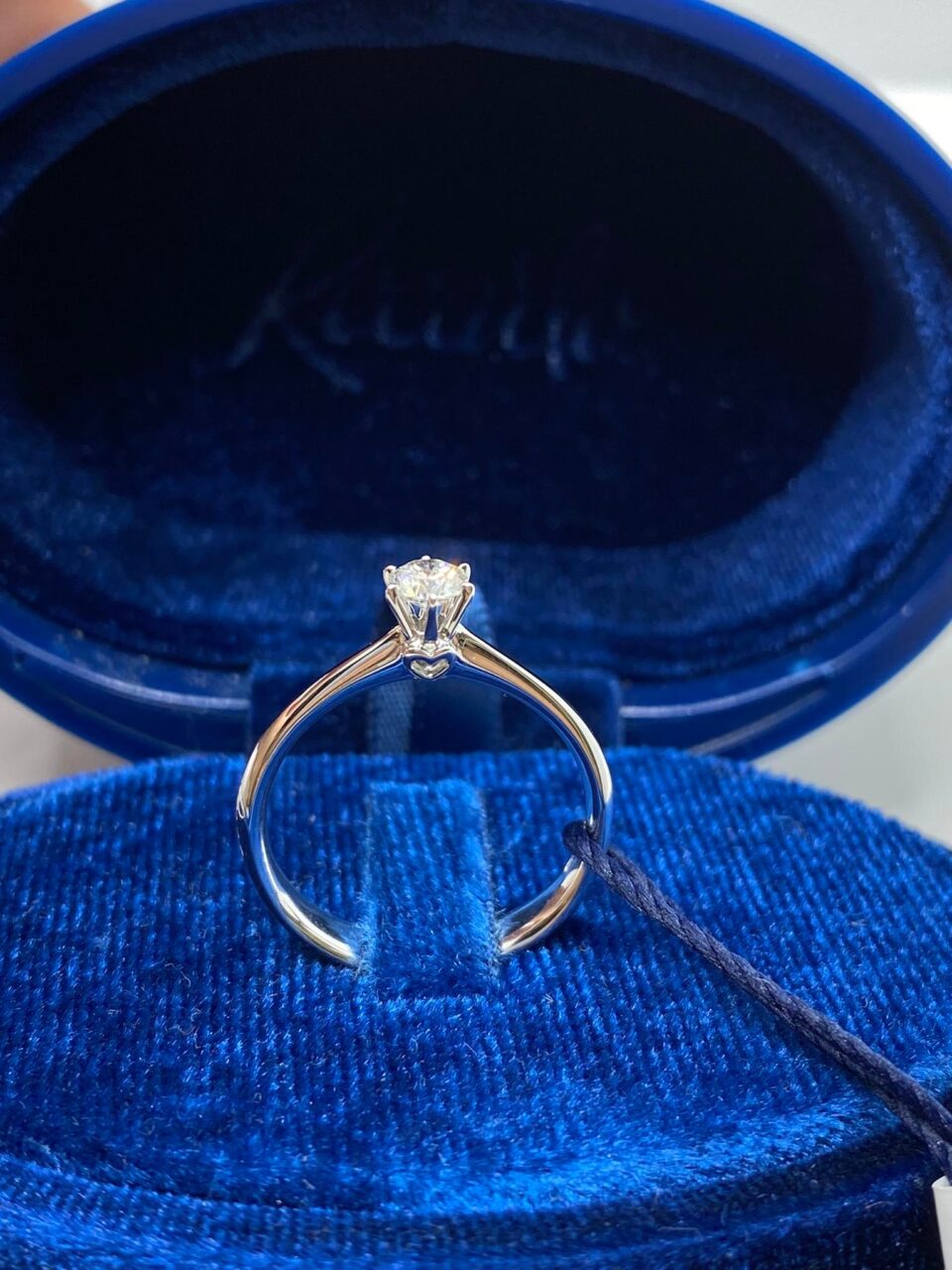 Anello Recarlo Solitario Anniversary Six con Diamanti Ct. 0.24