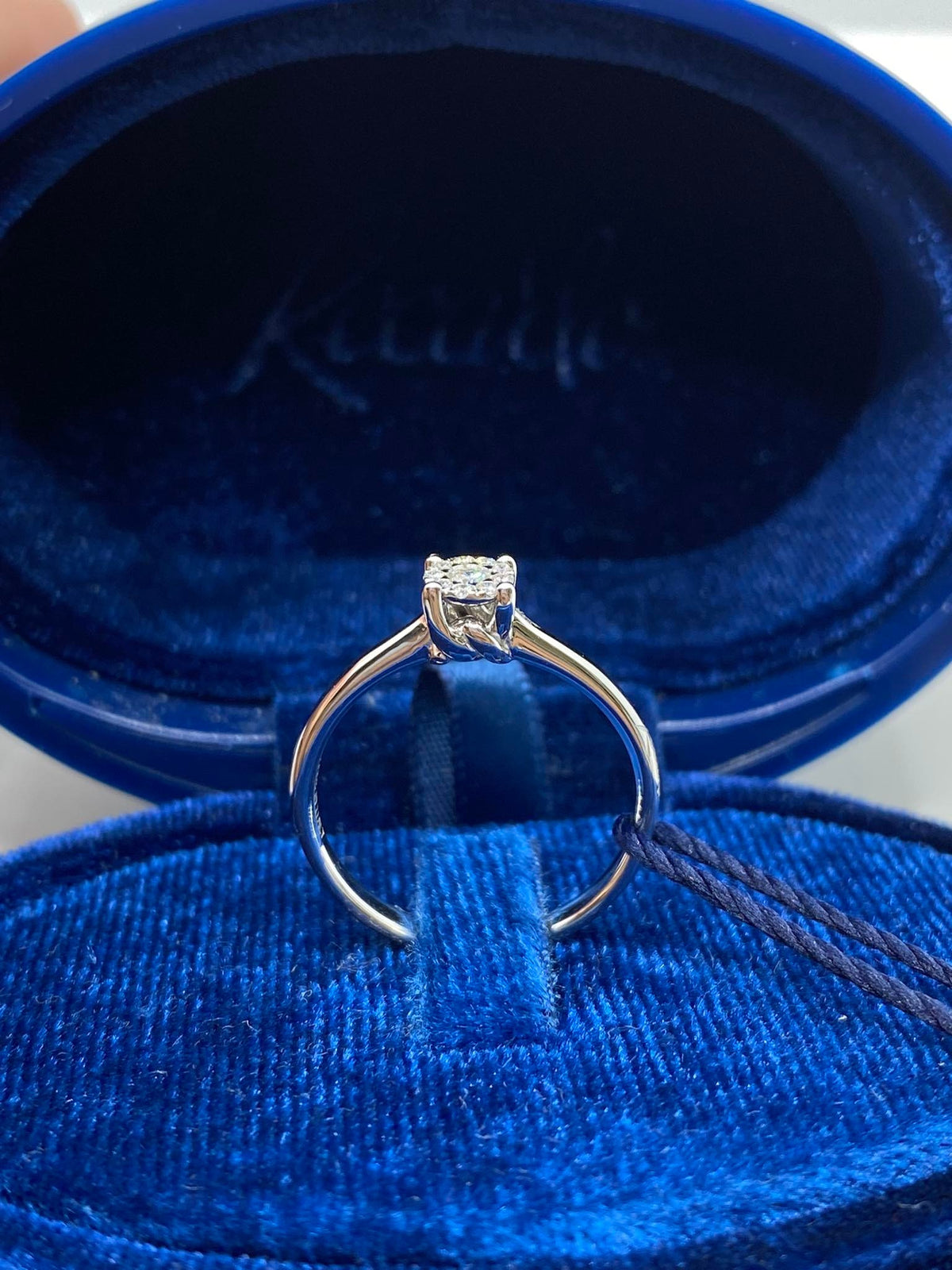 Anello Donna Solitario Recarlo Nodo D'amore con Diamanti Ct. 0.10