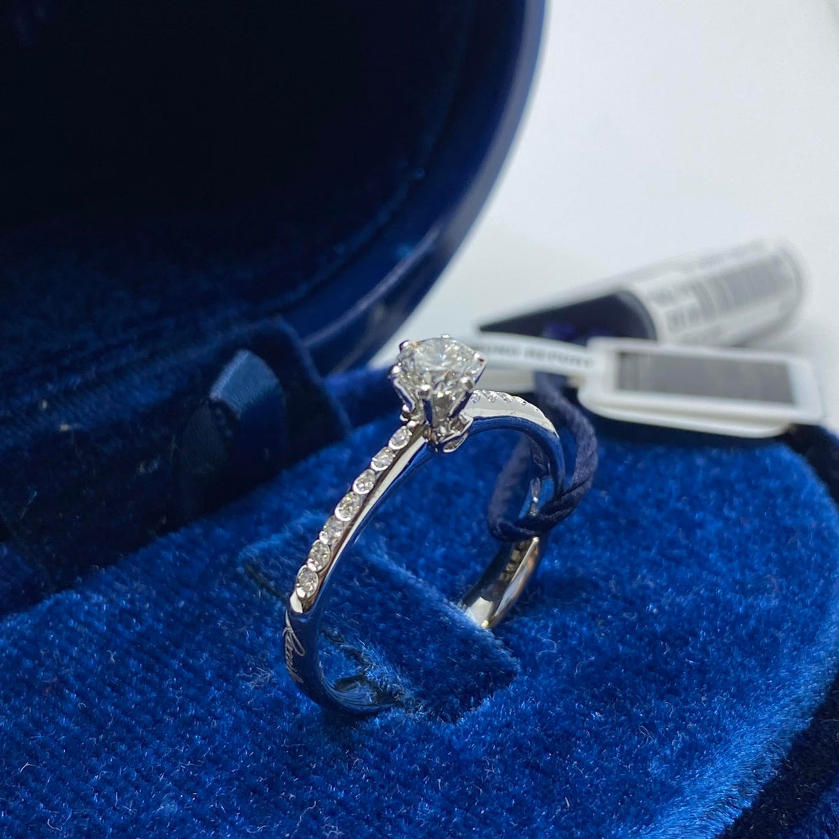 Anello Recarlo Solitario Anniversary Six con Diamanti Ct. 0.39