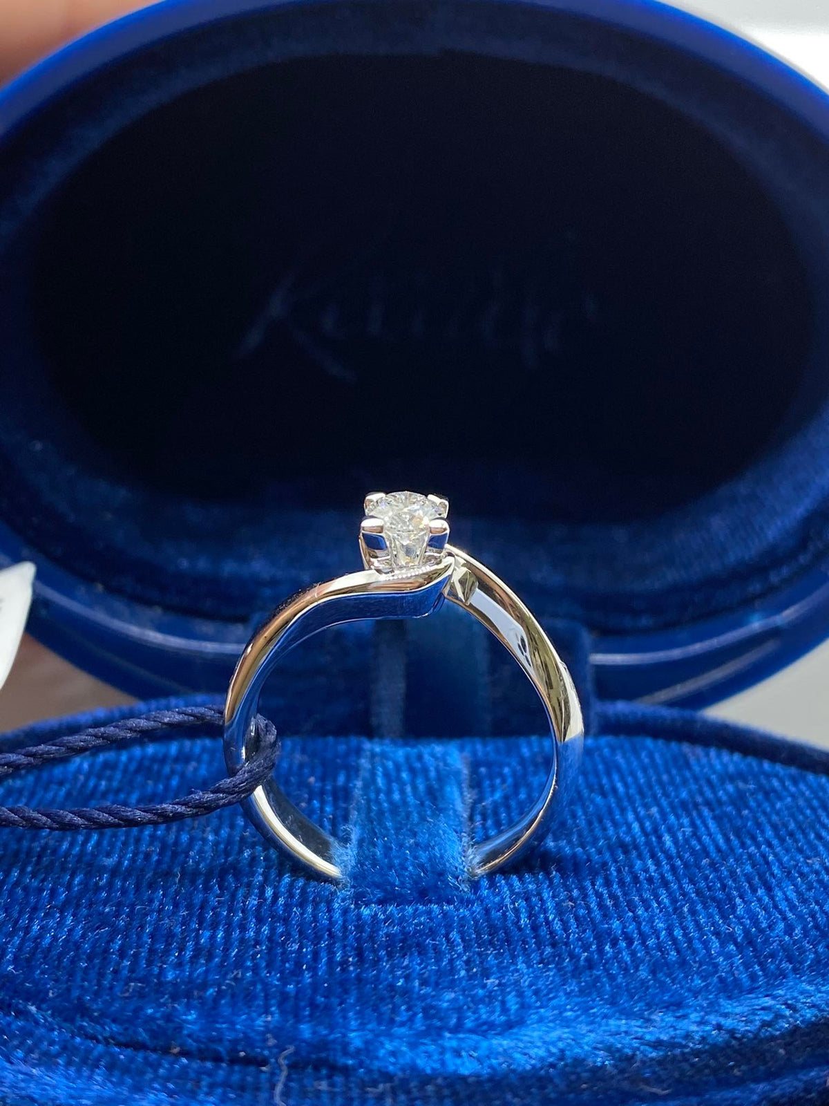 Anello Recarlo Solitario Maria Teresa con Diamanti Ct. 0.31