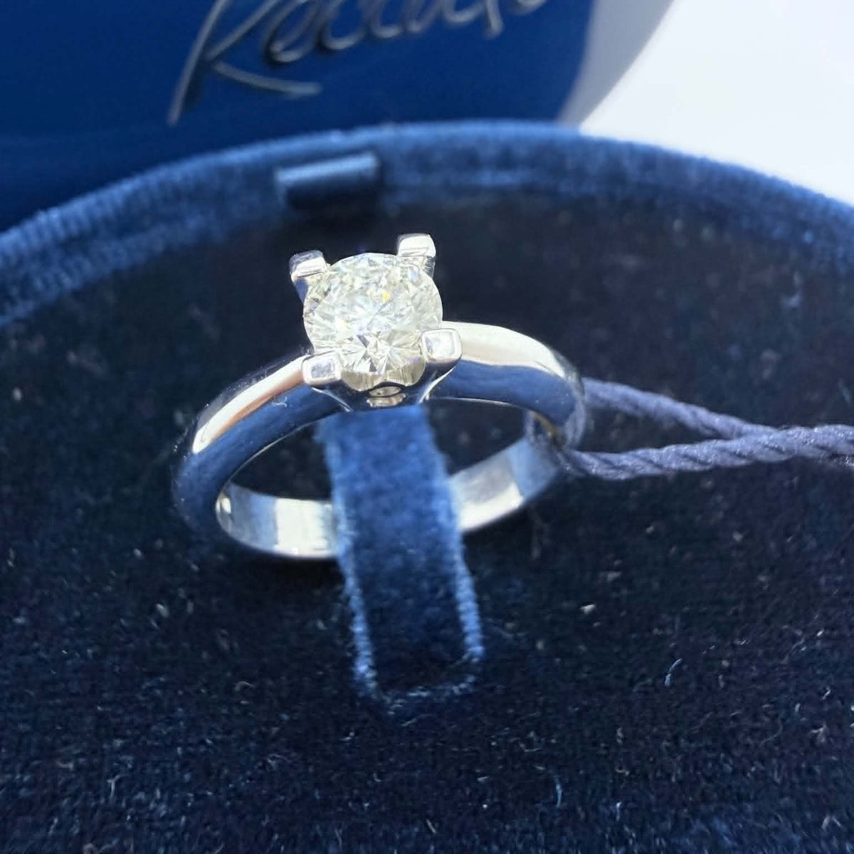 Anello Solitario Recarlo in Oro 18KT 18KT e Diamante 0,51 G-IF