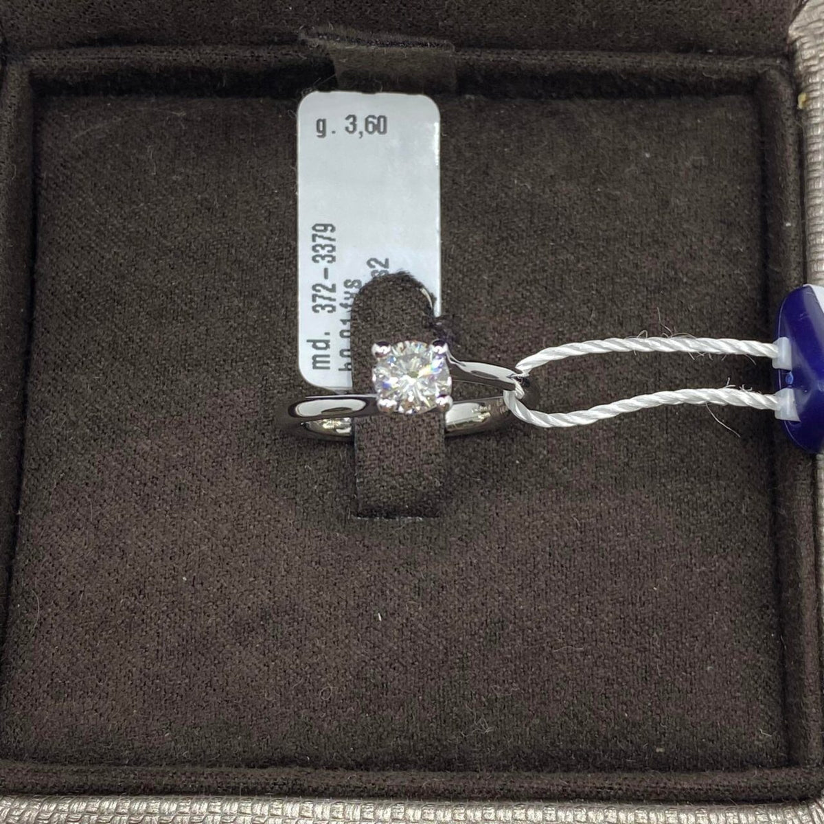 Anello Crivelli Solitario in Oro 18KT e Diamante IGI Ct 0.56