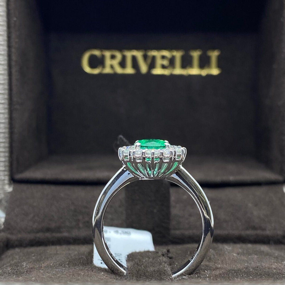 Anello Donna Crivelli con Smeraldo Ct 1.23 e Diamanti