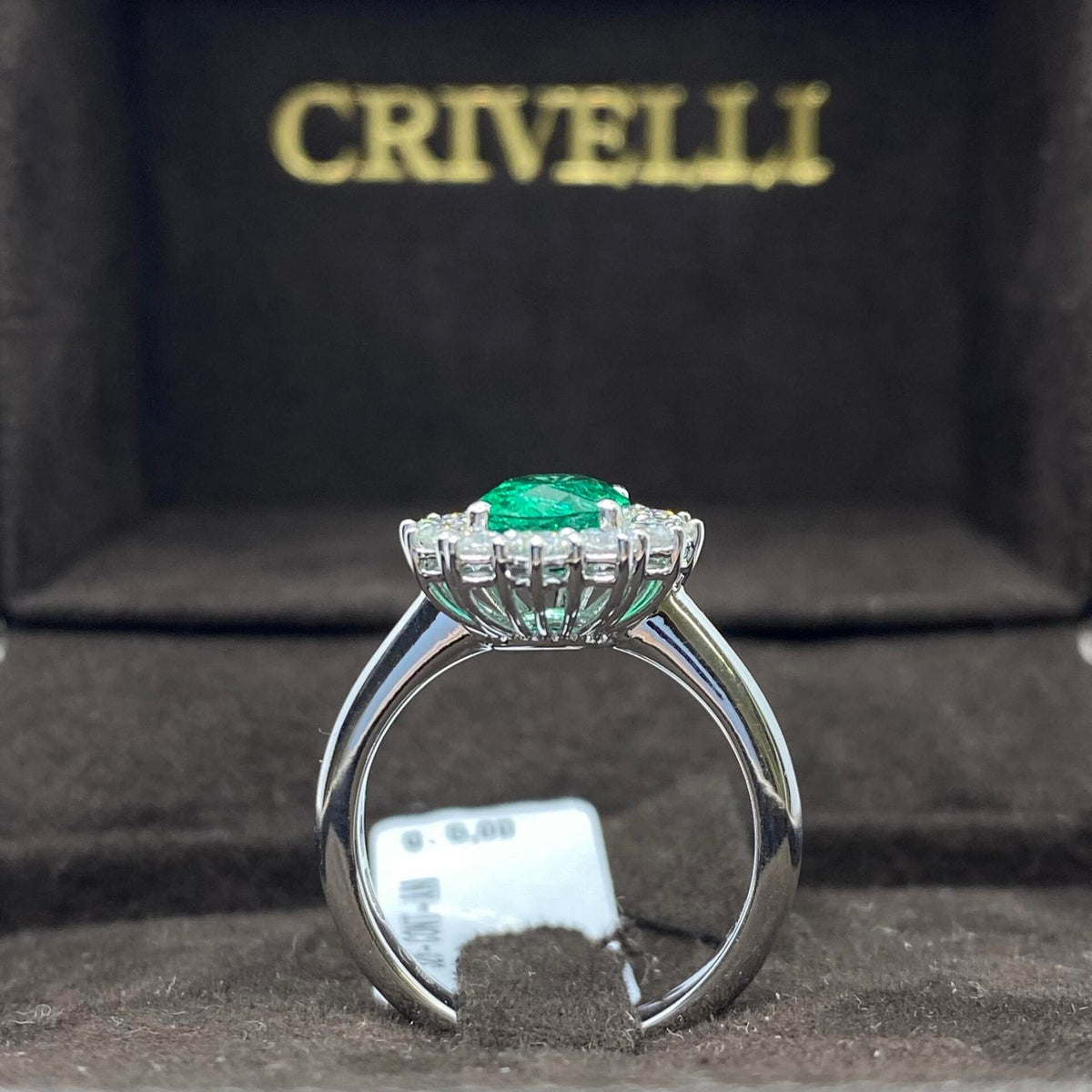 Anello Donna Crivelli con Smeraldo Ct 1.53 e Diamanti