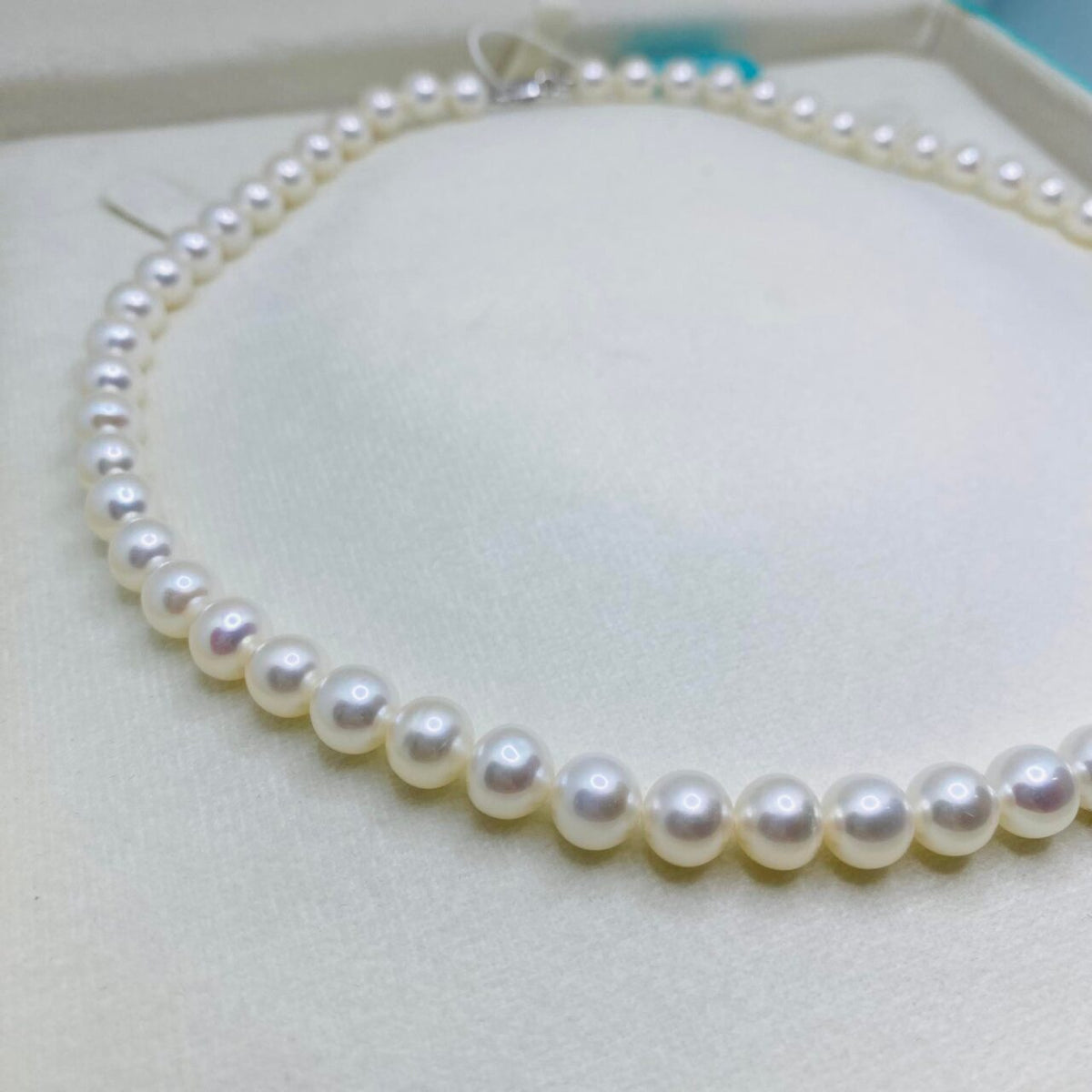 Collana Donna Oro 18KT con Perle Naturali mm 7-7,5